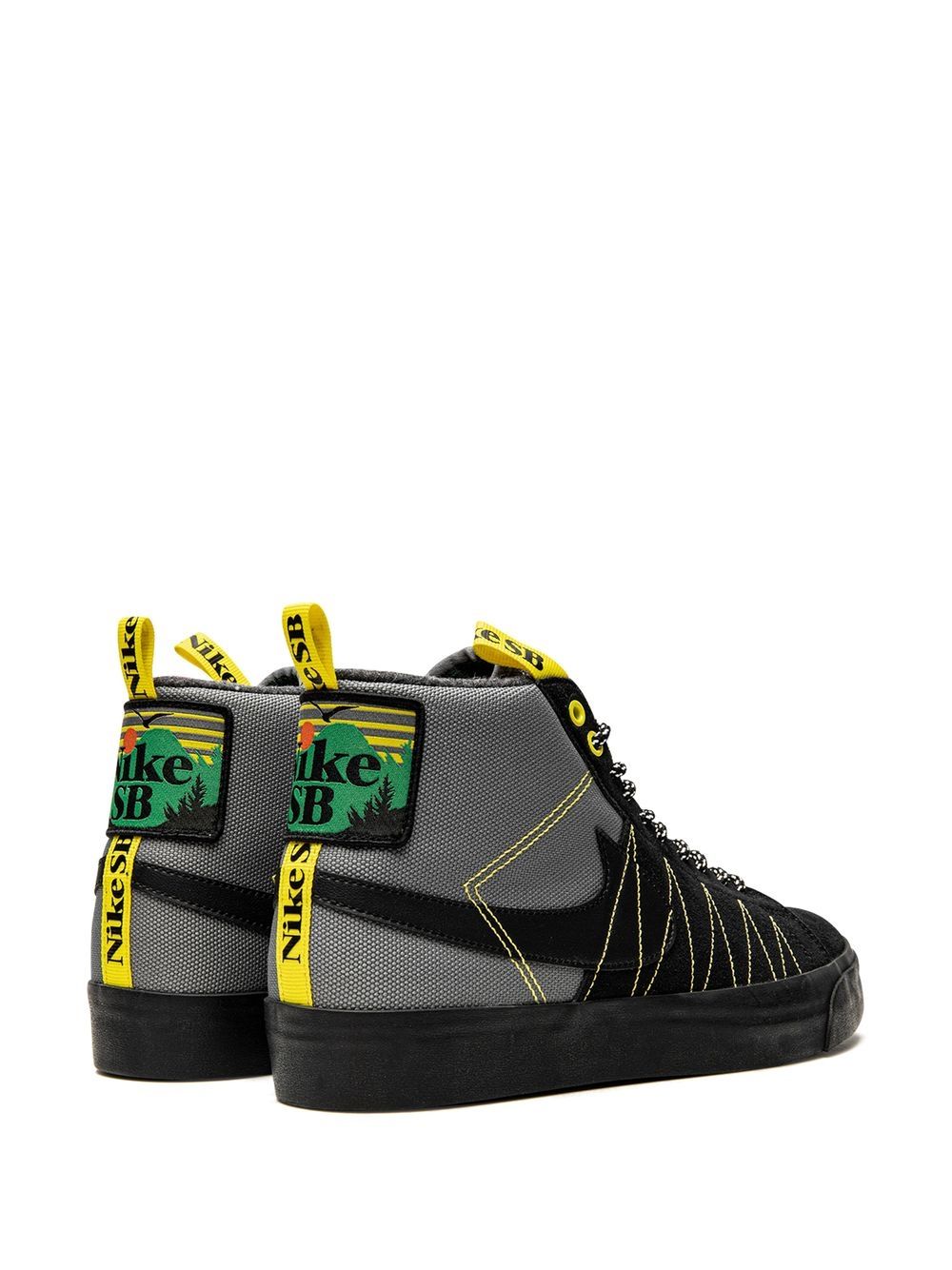 Nike Zoom Blazer Mid PRM "Cool Grey/Black/White/Yellow S"