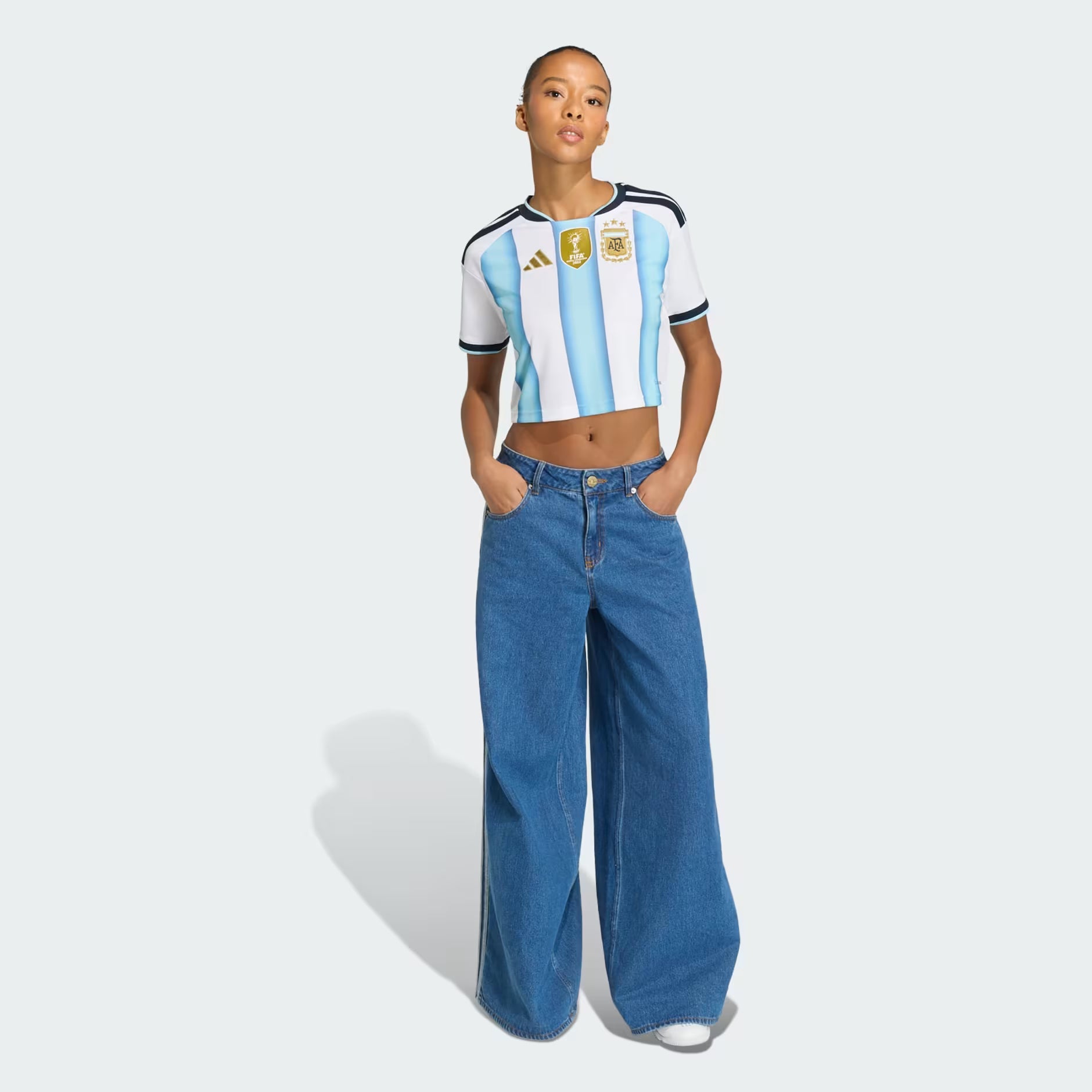 Adidas Argentina 26 Women's Home Cropped Jersey